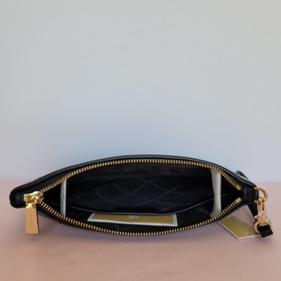 MICHAEL KORS Jet Set Charm Signature Logo Wristlet/Pouch- Black Multi - Picture 12 of 16